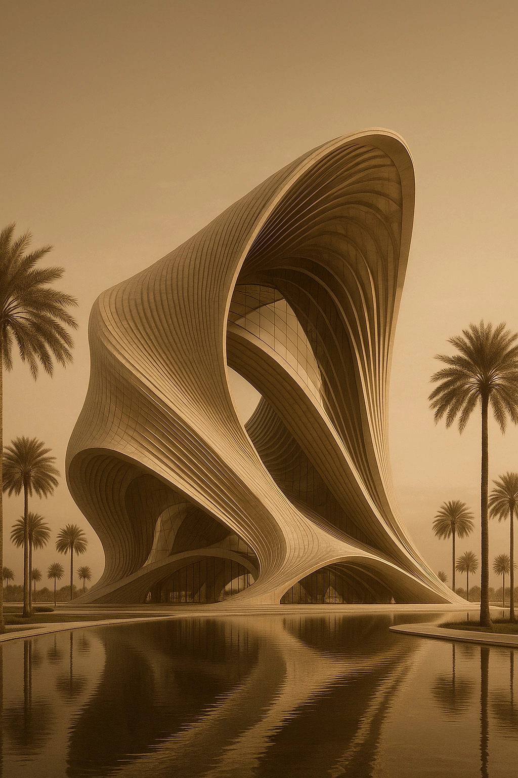 Sculptural Landmark Concepts showing organic future architecture, cultural buildings, opera house ideas, and emotional landmark forms